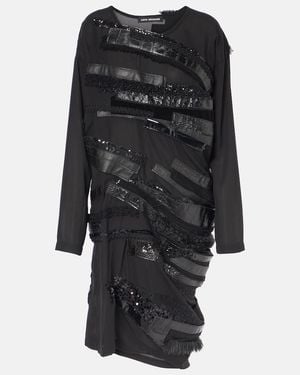Junya Watanabe Asymmetrical Paneled Midi Dress - Black
