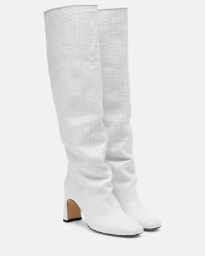 Souliers Martinez Stiefel Roberta Aus Leder - Weiß