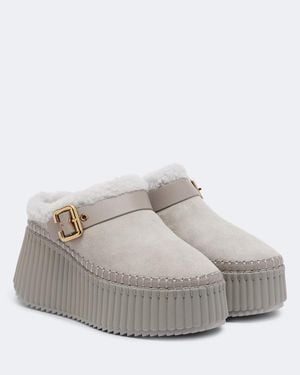 Chloé Mules Nama - Grigio