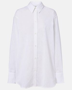 TOTEME Oversized Cotton And Linen Shirt - White
