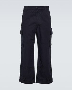 Comme des Garçons Cotton And Linen Cargo Trousers - Blue