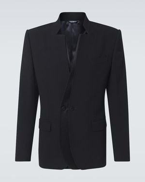 Dolce & Gabbana Wool-Blend Gabardine Blazer - Blue