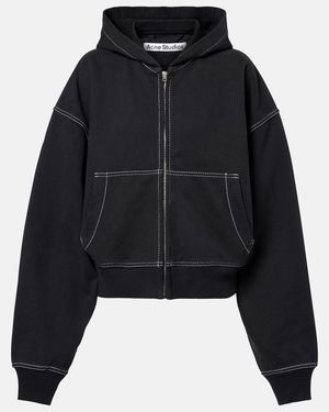 Acne Studios Sudadera De Algodon Con Logo - Negro