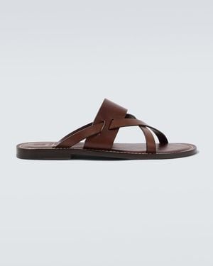 Brunello Cucinelli Leather Sandals - Brown