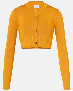 Galvan London Cropped-Cardigan Atalanta - Gelb