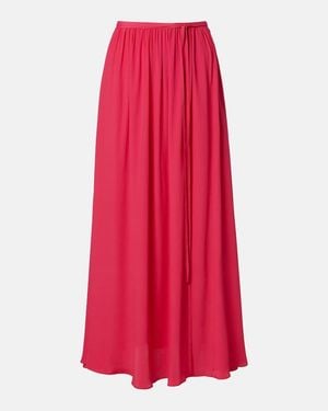 JOSEPH Jupe Longue Elba En Crepe - Rouge