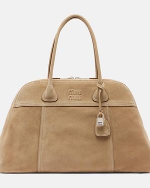 Miu Miu Bolso Bowling Vivant Large De Ante - Neutro