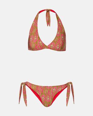 Etro Bikini Con Stampa - Rosso