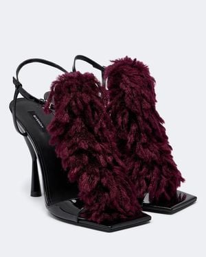 Givenchy Pompom Patent Leather Sandals - Red