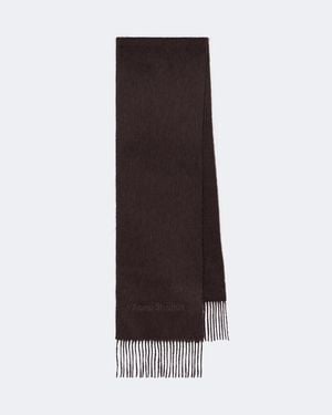 Acne Studios Fringed Alpaca And Wool Scarf - Brown