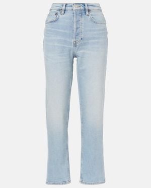 RE/DONE 70S Stove Pipe High-Rise Straight Jeans - Blue