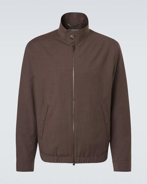 Canali Impeccabile Wool Blouson Jacket - Brown