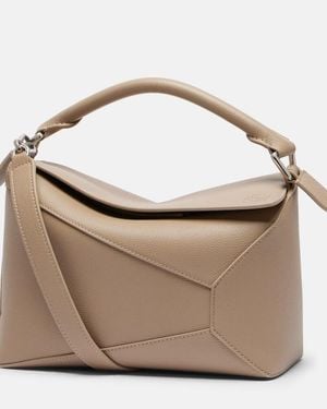 Loewe Tote Bag Puzzle Edge Small Aus Leder - Natur