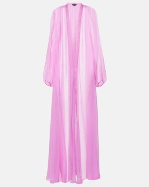 Max Mara Medicea Silk Chiffon Robe - Pink