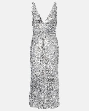 Dolce & Gabbana Tinsel Cocktail Dress - White