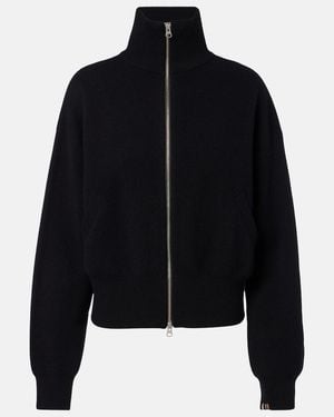Extreme Cashmere N°385 Xtra Cute Cashmere Zip-Up Sweater - Black