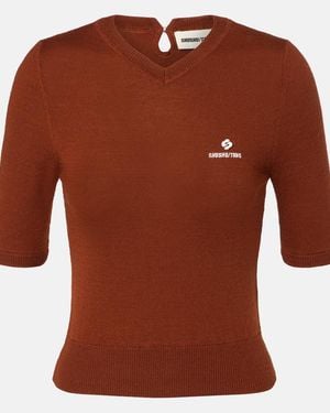 ShuShu/Tong Top De Punto De Lana - Marrón