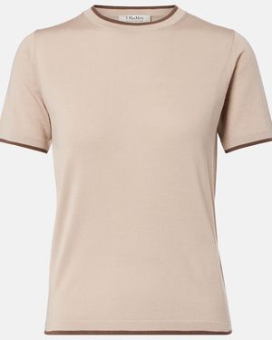 Max Mara Wool T-Shirt - Natural
