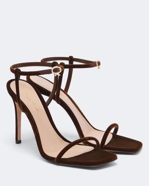 Gianvito Rossi Sandalen Aus Samt - Braun