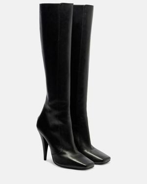 Givenchy Stiefel Sliced Square Aus Leder - Schwarz