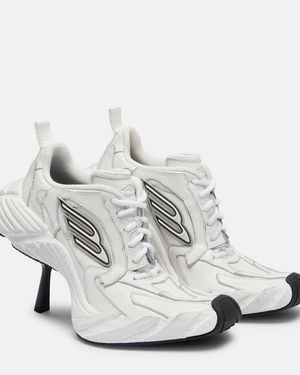 Balenciaga Monday Leather Sneaker Pumps - White