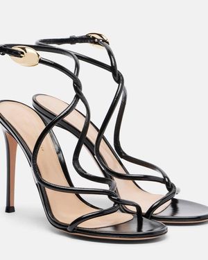 Gianvito Rossi Sandalen Jungle Mamba Aus Leder - Schwarz