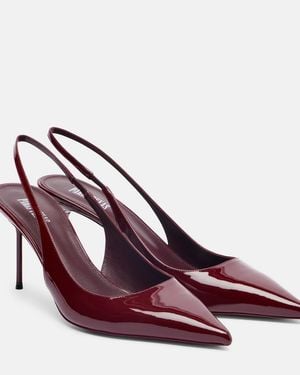 Paris Texas Lidia 70 Patent Leather Slingback Court Shoes - Purple
