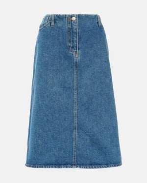 Magda Butrym Denim Midi Skirt - Blue