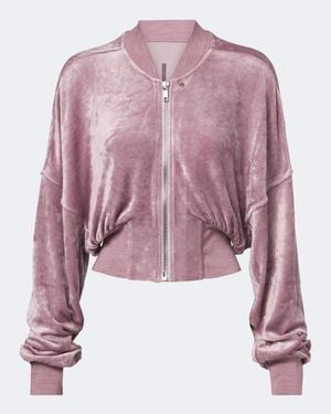 Rick Owens Chaqueta Bomber Flight De Terciopelo - Morado