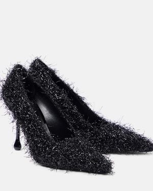 Jimmy Choo Ixia 95 Tinsel Pumps - Black