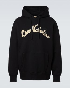 Valentino Sudadera Chez De Jersey De Algodon - Negro