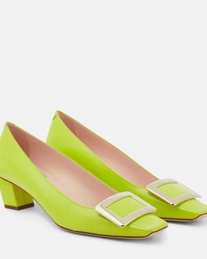 Roger Vivier Belle Vivier Patent Leather Court Shoes - Yellow