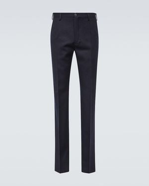 Slowear Virgin Wool Straight Pants - Blue