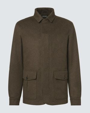 ZEGNA Jacke Aus Kaschmir - Grün