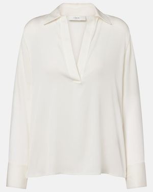Vince Silk-Blend Blouse - White