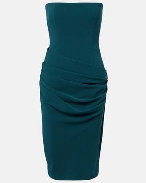 Alex Perry Gathered Bustier Dress - Green