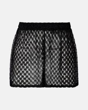 Missoni Crochet Lame Shorts - Black