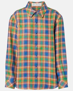 God's True Cashmere Brilliant Linen Shirt With Lapis Lazuli - Blue