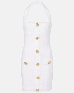 Balmain Halterneck Minidress - White