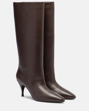 Herbert Levine Silhouette 80 Leather Knee-High Boots - Brown