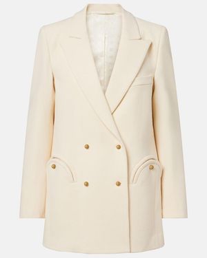 Blazé Milano Everyday Virgin Wool Blazer - Natural