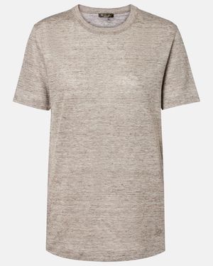Loro Piana Gargano Linen Jersey T-Shirt - Natural