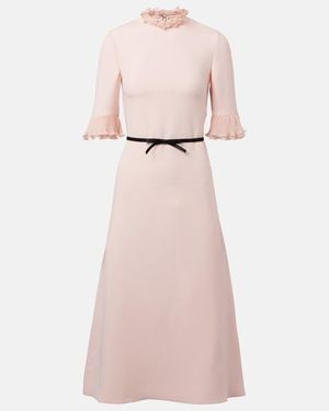 Valentino Cady Couture Ruffled Midi Dress - Pink