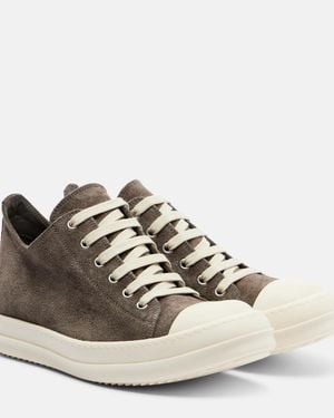 Rick Owens Suede Low-Top Trainers - Brown