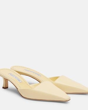 Manolo Blahnik Mules Moiramu Aus Leder - Natur