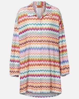 Missoni Zigzag Lame Shirt - White