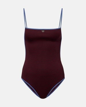 Prada Striped Swimsuit - Purple