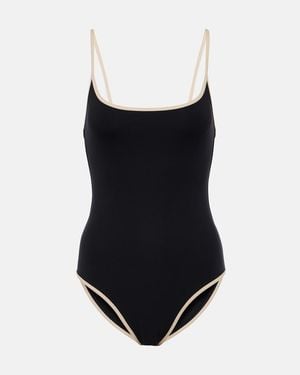 TOTEME Stripe Edge Swimsuit - Black