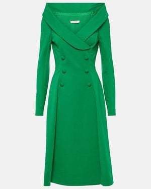 Dorothee Schumacher Off-Shoulder Midi Dress - Green