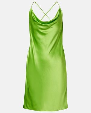 Saint Laurent Silk Satin Slip Dress - Green